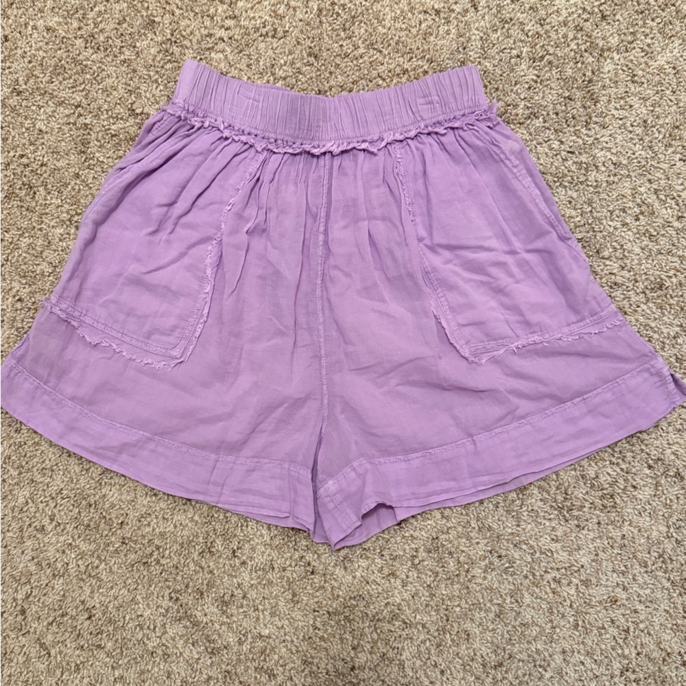 Free People Sheer High Waist Lavender Women's Shorts
